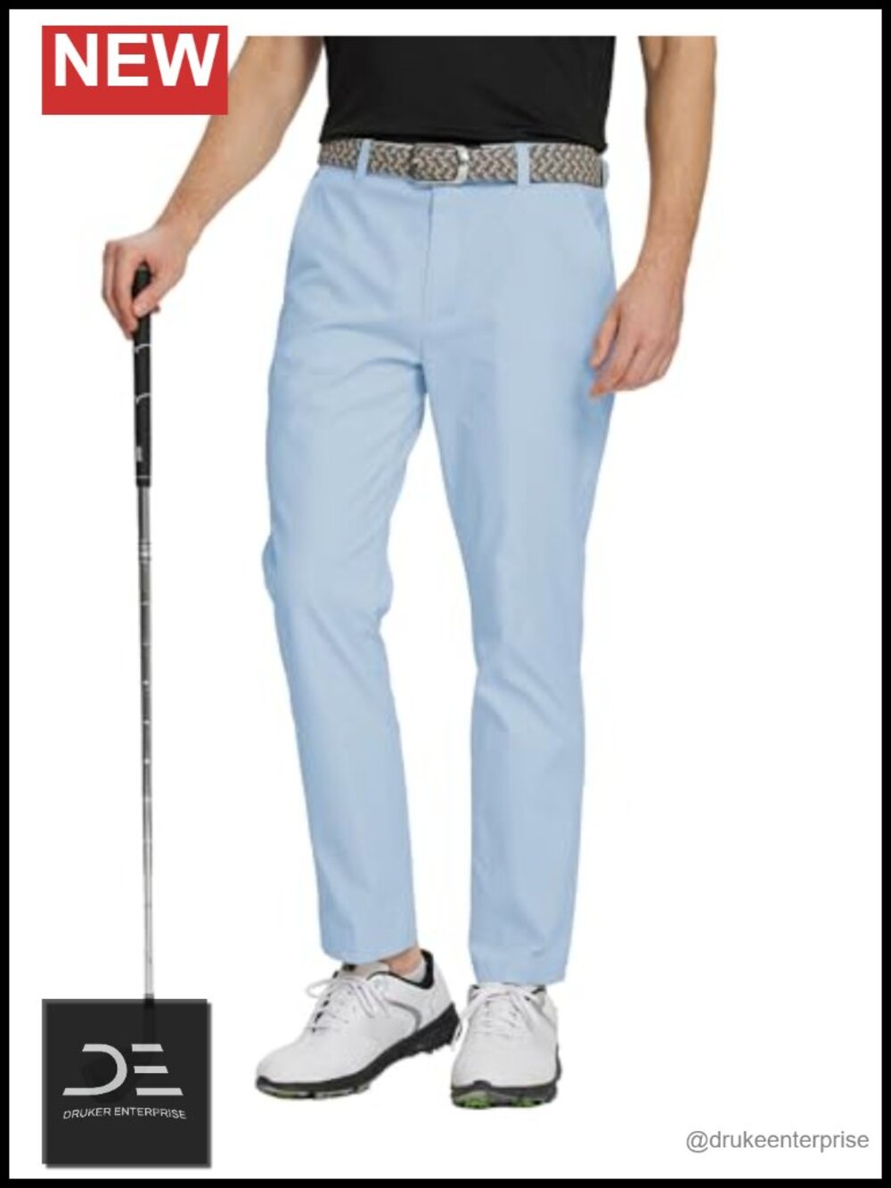 Men's Stretch Golf Pants Quick Dry Lightweight 5 Pockets